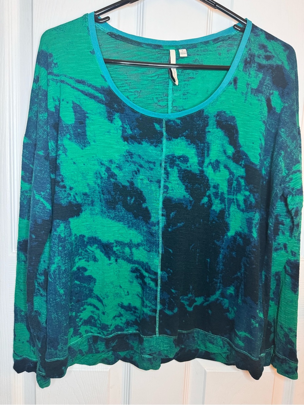 Calvin Klein Woman’s L Green Blue Abstract Top